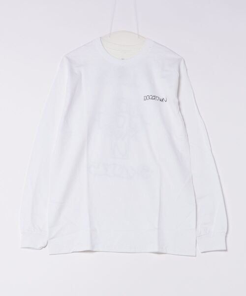DOGTOWN(ドッグタウン)の「DTS SKARES L/S T-SHIRTS/ドッグタウンリラックスフィットハンドドローイングバックプリントロングカットソー(Tシャツ/カットソー・メンズ・ブラック×グレー/ホワイト×ブラック・X-LARGE/LARGE/MEDIUM)」の1枚目の写真