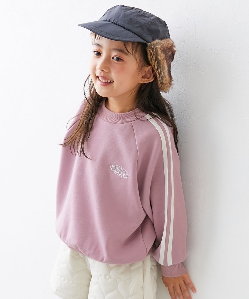 devirock（デビロック）の「RICH WARM 裏シャギー ライン トレーナー（スウェット・キッズ・アイボリー/ブラック/ブルー系その他5/ピンク系/グレー系・100cm/110cm/120cm/130cm/140cm/150cm/160cm）」の5枚目の写真