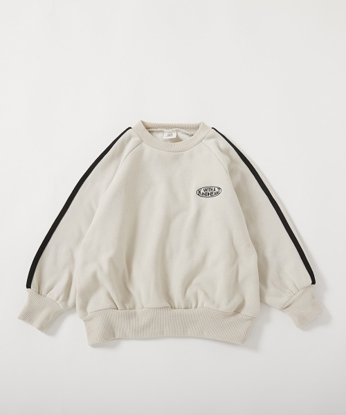 devirock（デビロック）の「RICH WARM 裏シャギー ライン トレーナー（スウェット・キッズ・アイボリー/ブラック/ブルー系その他5/ピンク系/グレー系・100cm/110cm/120cm/130cm/140cm/150cm/160cm）」の7枚目の写真