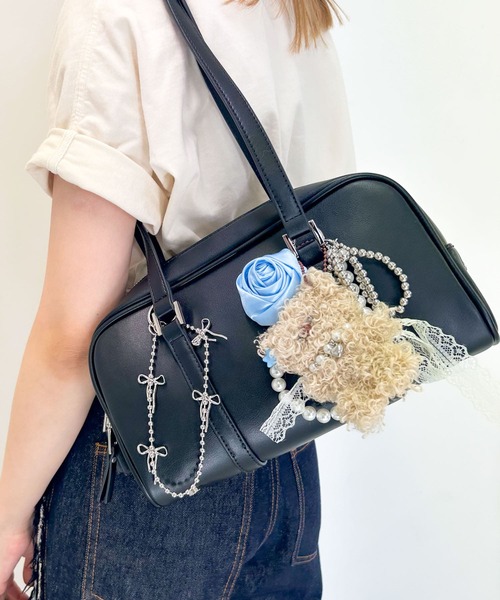 セール】ローズレースリボンストラップ（キーホルダー）｜SMELLY