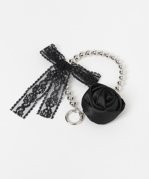 セール】ローズレースリボンストラップ（キーホルダー）｜SMELLY