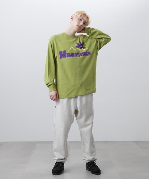 MANASTASH(マナスタッシュ)の「MANASTASH/マナスタッシュ HEMP L/S TEE SUN/ヘンプロングスリーブTシャツ サン(Tシャツ/カットソー・メンズ・その他5/ライトグリーン/ネイビー・M/L/S/XL)」の6枚目の写真