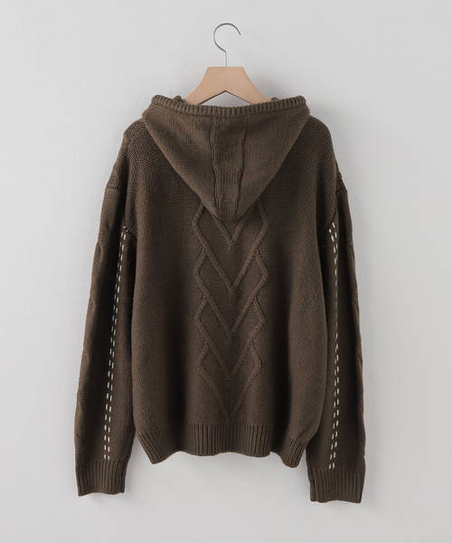 FAKE AS FLOWERS 24AW カーディガン　ニット　ベージュ FAF (FAKE AS FLOWERS) / フェイク アス フラワーズ】ACTIVE KNIT