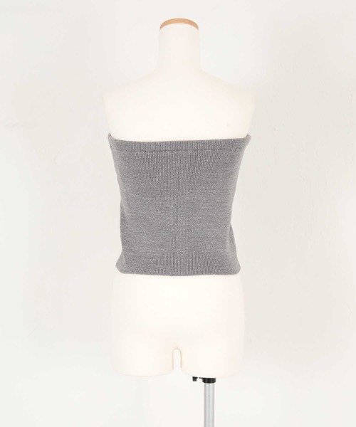 2way釦付きラメニットビスチェ（ベスト）｜titivate（ティティベイト