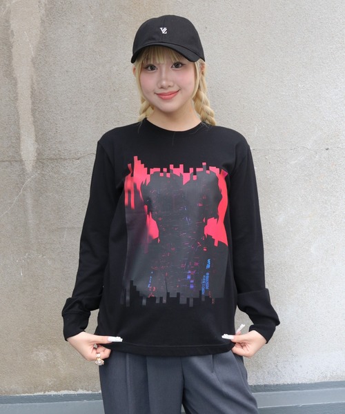 UNIT CHEST（ユニットチェスト）の「【UNIT CHEST】unique unisex long sleeve T-shirt/ユニークユニセックス ロンT OIF designer eggs コラボ  Dejavu by riosegawa（Tシャツ/カットソー・レディース・ホワイト/ブラック・L/M/S）」の22枚目の写真