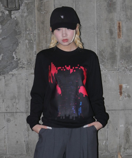 UNIT CHEST（ユニットチェスト）の「【UNIT CHEST】unique unisex long sleeve T-shirt/ユニークユニセックス ロンT OIF designer eggs コラボ  Dejavu by riosegawa（Tシャツ/カットソー・レディース・ホワイト/ブラック・L/M/S）」の19枚目の写真