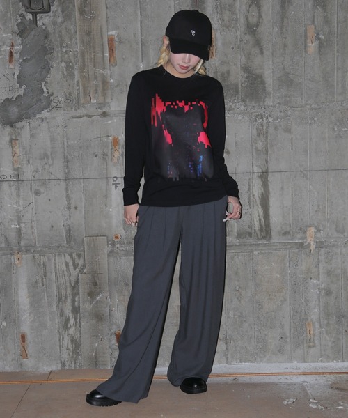 UNIT CHEST（ユニットチェスト）の「【UNIT CHEST】unique unisex long sleeve T-shirt/ユニークユニセックス ロンT OIF designer eggs コラボ  Dejavu by riosegawa（Tシャツ/カットソー・レディース・ホワイト/ブラック・L/M/S）」の21枚目の写真