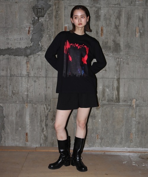 UNIT CHEST（ユニットチェスト）の「【UNIT CHEST】unique unisex long sleeve T-shirt/ユニークユニセックス ロンT OIF designer eggs コラボ  Dejavu by riosegawa（Tシャツ/カットソー・レディース・ホワイト/ブラック・L/M/S）」の13枚目の写真