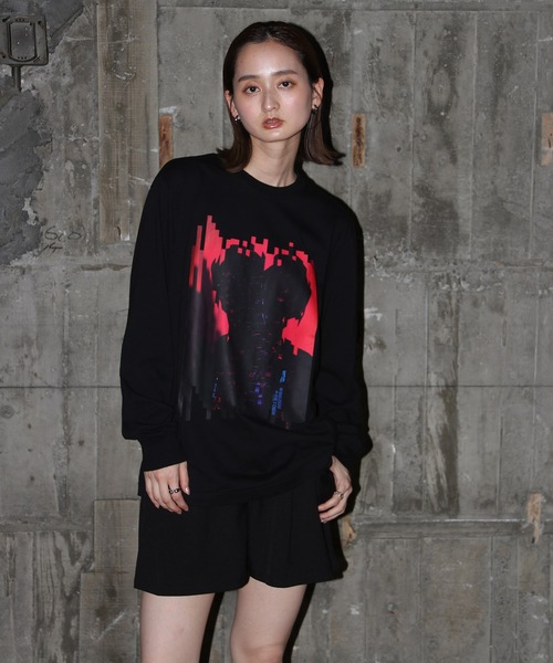 UNIT CHEST（ユニットチェスト）の「【UNIT CHEST】unique unisex long sleeve T-shirt/ユニークユニセックス ロンT OIF designer eggs コラボ  Dejavu by riosegawa（Tシャツ/カットソー・レディース・ホワイト/ブラック・L/M/S）」の12枚目の写真