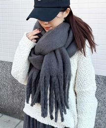 ISOOK | 【ISOOK / アイスー】ふわふわフリンジマフラー / ボリュームマフラー 無地 レディース ZOZOTOWN限定(マフラー)