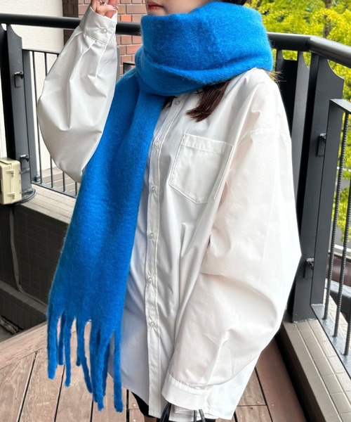 希少 未使用 高級 パフィンニットマフラー アイスランド 北欧 オウム 鳥 40106-168-