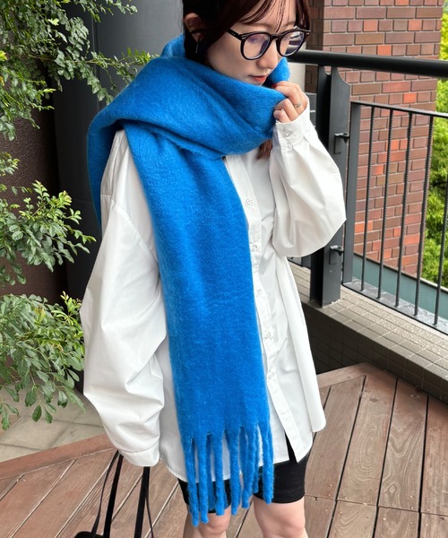 ISOOK / アイスー】ふわふわフリンジマフラー / ボリュームマフラー