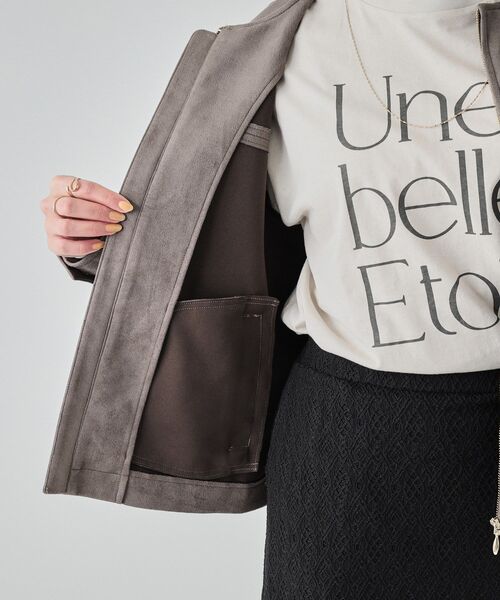 DRESKIP（ドレスキップ）の「◆【高レビュー】大人の高見え やわらかスエード調ジャケット（ブルゾン・レディース・ブラック/ブラウン系/ライトベージュ・02/03/04）」の22枚目の写真