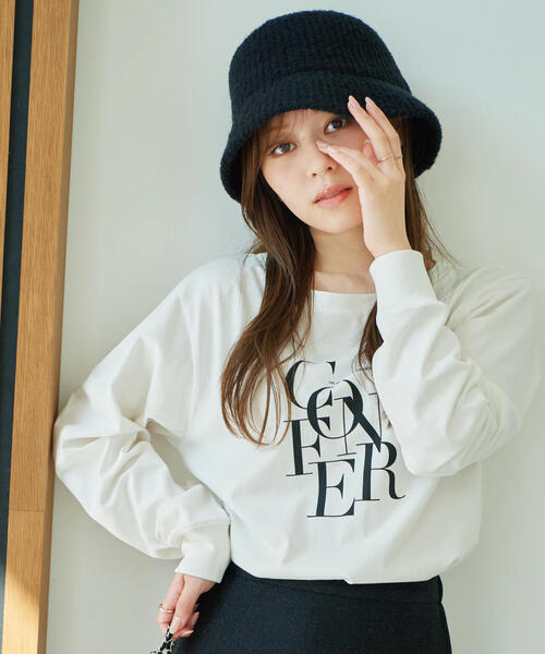 EDIT COLOGNE（エディットコロン）の「リブハット（ハット・レディース・ブラック/ホワイト・ﾌﾘ-）」の4枚目の写真