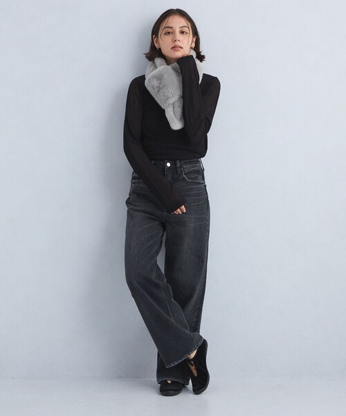 green label relaxing（グリーンレーベルリラクシング）の「フェイクファー リバーシブル マフラー（マフラー・レディース・ライトグレー/オフホワイト/グレー/モカ・FREE）」の17枚目の写真