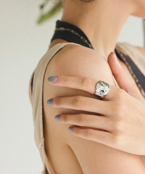 CENE（セネ）の「【CENE】セネ/ワイドバンピーリング（リング・レディース・ゴールド/シルバー・#11/#13）」の2枚目の写真