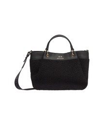 ARMANI EXCHANGE | 【A|X アルマーニ エクスチェンジ】A|Xロゴ　ミディハンドバッグ（ボア）(ハンドバッグ)