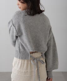 ◆バックリボンショート丈ニット