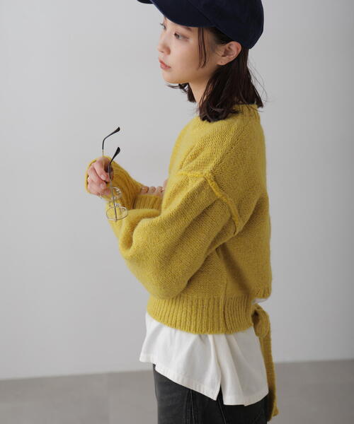 FREE'S MART（フリーズマート）の「◆バックリボンショート丈ニット（ニット/セーター・レディース・グレー/イエロー/ピンク/ブルー/グリーン・FREE）」の17枚目の写真