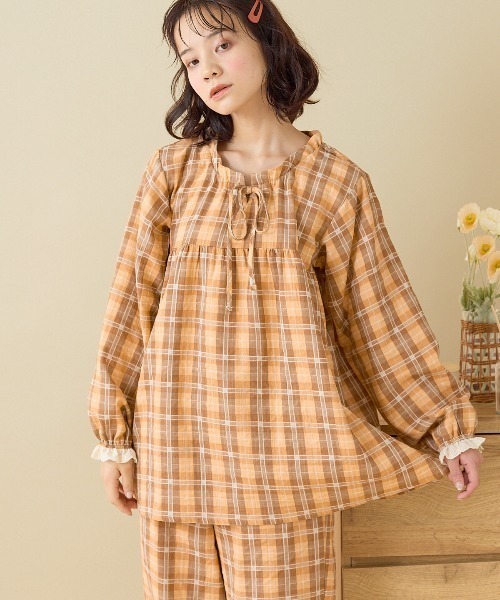 再値下げ【新品】Burberrys　レディース　パジャマ　綿100％ チェック 新品 Burberrys バーバリー パジャマ 上下 綿100% ルームウェア 再