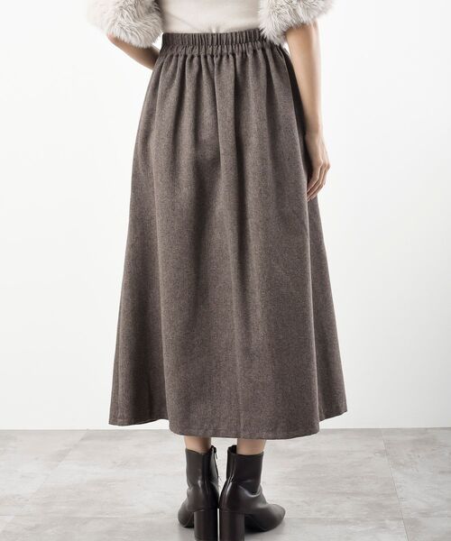 rps(アールピーエス)の「ミックスヘリンボーンフリンジスカート(スカート・レディース・ブラウン/グレー・フリー)」の5枚目の写真