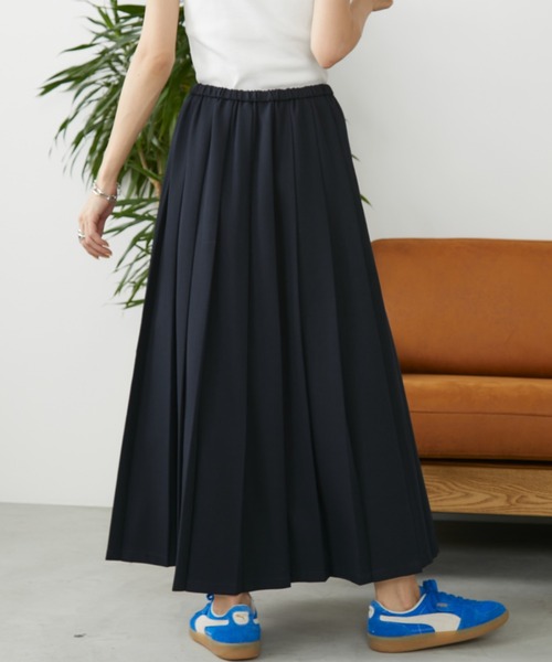 Auntie Rosa Holiday(アンティローザホリデー)の「プリーツロングイージースカート(スカート・レディース・ネイビー/グレー/ブラック・FREE)」の6枚目の写真