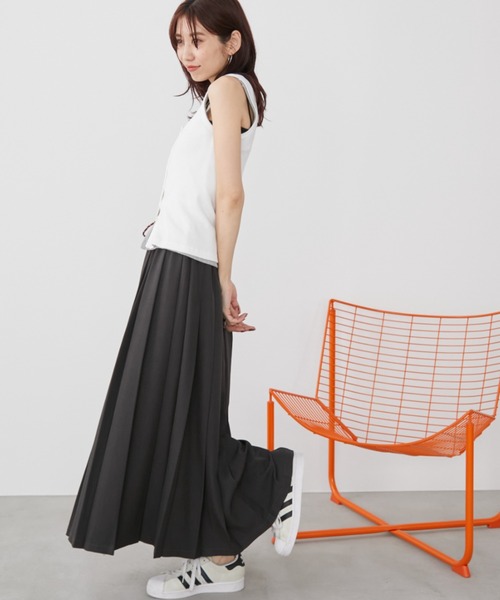 Auntie Rosa Holiday(アンティローザホリデー)の「プリーツロングイージースカート(スカート・レディース・ネイビー/グレー/ブラック・FREE)」の18枚目の写真