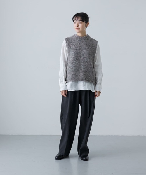 かぐれ（カグレ）の「カラーネップアルパカニットベスト（ベスト