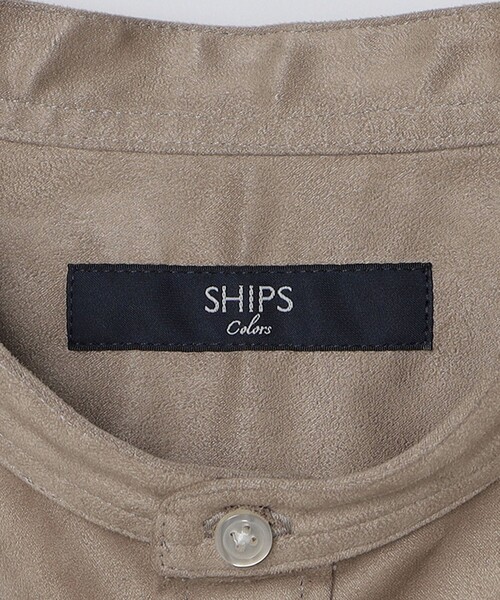 SHIPS Colors(シップス カラーズ)の「SHIPS Colors: ポリエステル フェイクスエード バンドカラー シャツ(シャツ/ブラウス・メンズ・ブラウン/ベージュ/ネイビー・MEDIUM/LARGE/X-LARGE)」の10枚目の写真