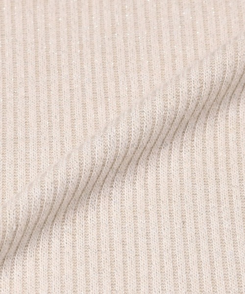 TOKYO SHIRTS（トウキョウシャツ）の「ラメテレコインナーニット（ニット/セーター・レディース・ブルー/グレー/オフホワイト/モカ・M/L）」の9枚目の写真