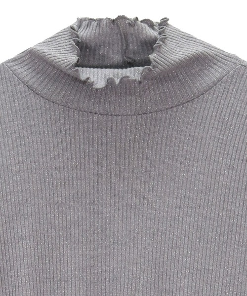 TOKYO SHIRTS（トウキョウシャツ）の「ラメテレコインナーニット（ニット/セーター・レディース・ブルー/グレー/オフホワイト/モカ・M/L）」の5枚目の写真