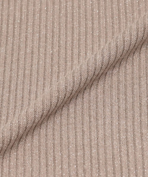 TOKYO SHIRTS（トウキョウシャツ）の「ラメテレコインナーニット（ニット/セーター・レディース・ブルー/グレー/オフホワイト/モカ・M/L）」の8枚目の写真