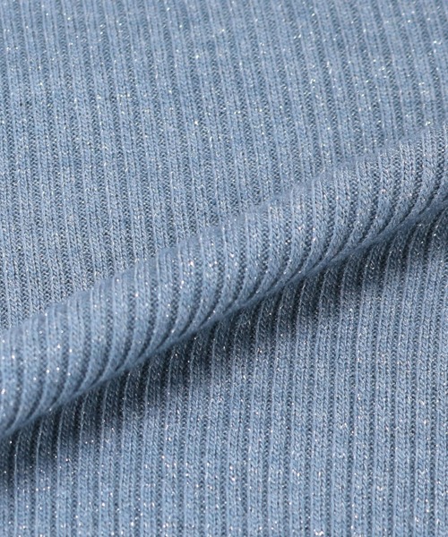 TOKYO SHIRTS（トウキョウシャツ）の「ラメテレコインナーニット（ニット/セーター・レディース・ブルー/グレー/オフホワイト/モカ・M/L）」の16枚目の写真