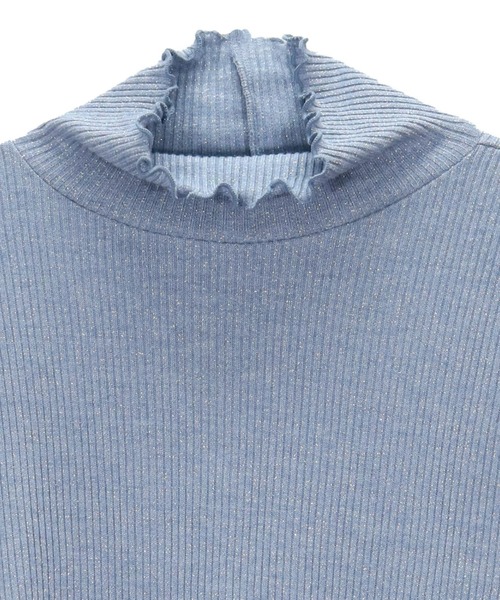 TOKYO SHIRTS（トウキョウシャツ）の「ラメテレコインナーニット（ニット/セーター・レディース・ブルー/グレー/オフホワイト/モカ・M/L）」の12枚目の写真