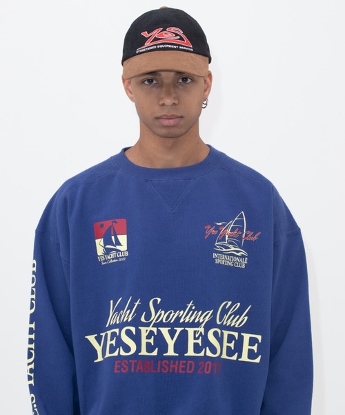 ★24-25FW新作★YESEYESEE★Y.E.S Yacht Sweatshirt yeseyesee Y.E.S Yacht Sweatshirt - Slate | International Store