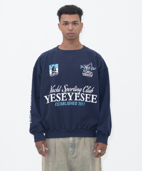 [YESEYESEE] Y.E.S Typo Sweatshirt ★ スウェットシャツ セール】Y.E.S Yacht Sweatshirt（スウェット）｜YESEYESEE