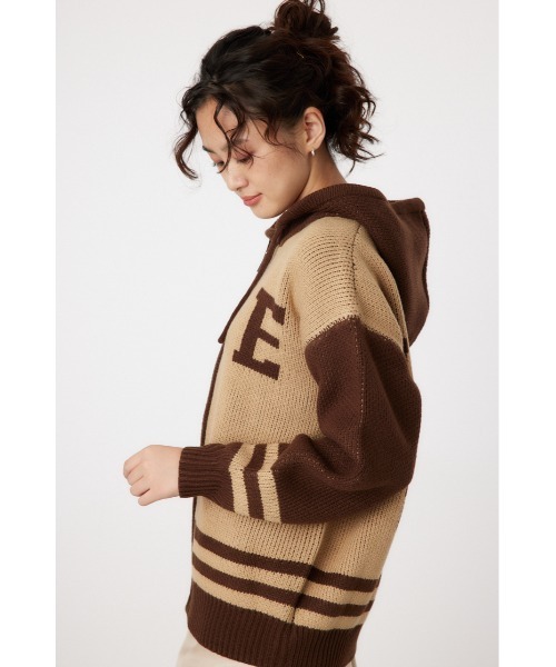 RODEO CROWNS WIDE BOWL（ロデオクラウンズワイドボウル）の「カレッジニットジップアップパーカー（ブルゾン・レディース・グリーン系その他2/ブラウン系その他/ブラック系その他・FREE）」の12枚目の写真