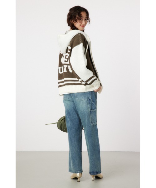 RODEO CROWNS WIDE BOWL（ロデオクラウンズワイドボウル）の「カレッジニットジップアップパーカー（ブルゾン・レディース・グリーン系その他2/ブラウン系その他/ブラック系その他・FREE）」の19枚目の写真