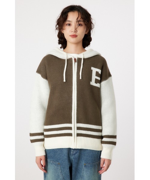 RODEO CROWNS WIDE BOWL（ロデオクラウンズワイドボウル）の「カレッジニットジップアップパーカー（ブルゾン・レディース・グリーン系その他2/ブラウン系その他/ブラック系その他・FREE）」の20枚目の写真