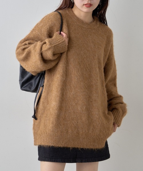 【セール】《10色展開》【WEB限定】シャギーオーバーサイズニット（ニット/セーター）｜CIAOPANIC TYPY（チャオパニックティピー）