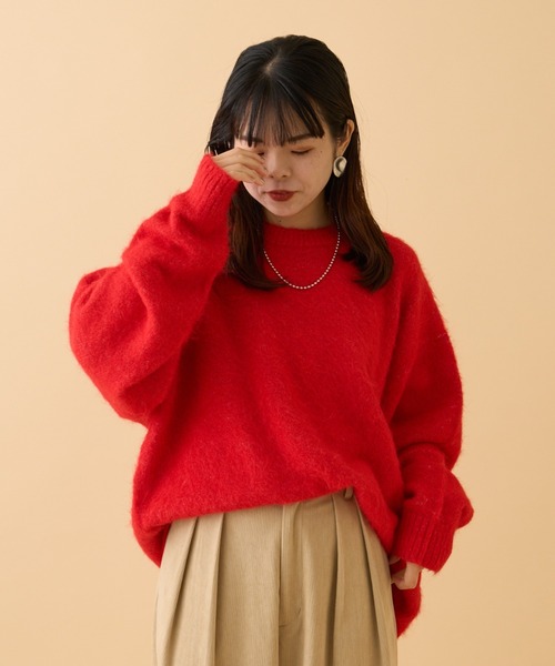 【セール】《10色展開》【WEB限定】シャギーオーバーサイズニット（ニット/セーター）｜CIAOPANIC TYPY（チャオパニックティピー）