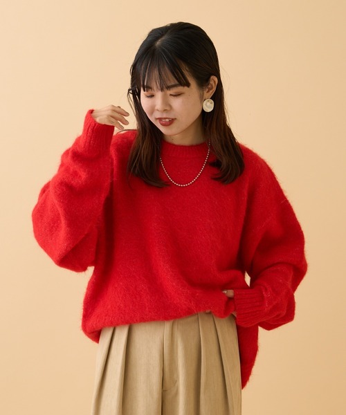 【セール】《10色展開》【WEB限定】シャギーオーバーサイズニット（ニット/セーター）｜CIAOPANIC TYPY（チャオパニックティピー）