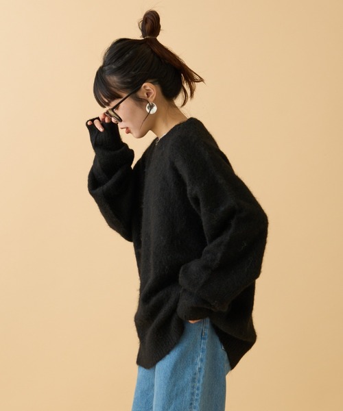 【セール】《10色展開》【WEB限定】シャギーオーバーサイズニット（ニット/セーター）｜CIAOPANIC TYPY（チャオパニックティピー）