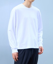 OVERSIZED LONG SLEEVE TEE/洗濯機洗い可能/ストレッチ