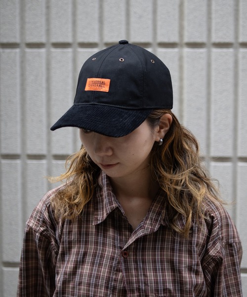 UNIVERSAL OVERALL(ユニバーサルオーバーオール)の「オイルドコットンコンビキャップ(キャップ・メンズ・カーキ/ネイビー/ブラック・FREE)」の13枚目の写真