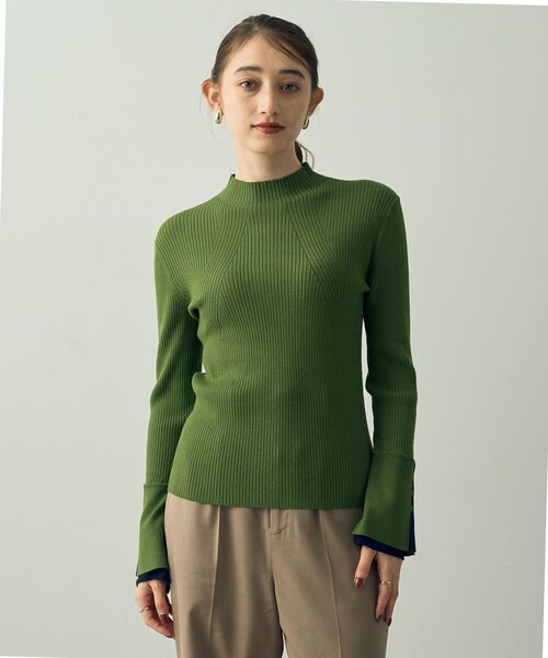 袖口レイヤードリブニット（ニット/セーター）｜YECCA VECCA（イェッカヴェッカ）