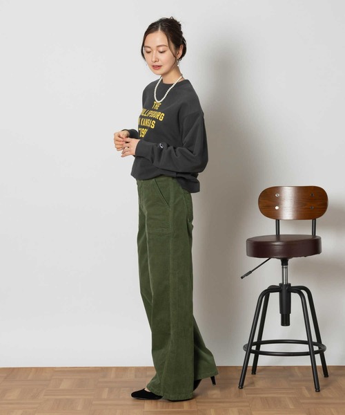 SOMETHING（サムシング）の「【SOMETHING】「BODY FIRE」ワイドパンツ（その他パンツ・レディース・グリーン・S/M/L/XS）」の3枚目の写真