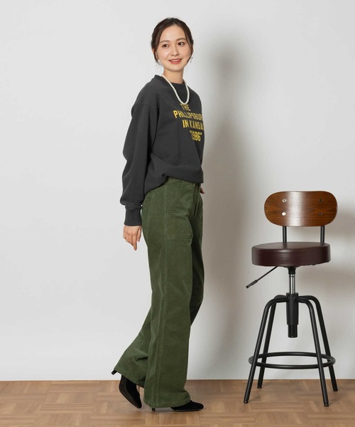 SOMETHING（サムシング）の「【SOMETHING】「BODY FIRE」ワイドパンツ（その他パンツ・レディース・グリーン・S/M/L/XS）」の4枚目の写真