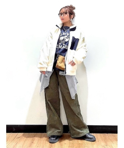 SOMETHING（サムシング）の「【SOMETHING】「BODY FIRE」ワイドパンツ（その他パンツ・レディース・グリーン・S/M/L/XS）」の11枚目の写真