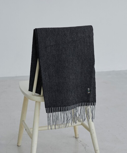 coen（コーエン）の「ベア刺繍ウールチェックマフラー（マフラー・メンズ・ダークグリーン/ベージュ/ダークグレー・FREE）」の16枚目の写真